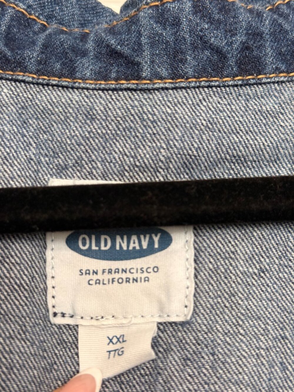 Old Navy Classic Blue Denim Jean Jacket Plus Size XXL - Picture 3 of 3